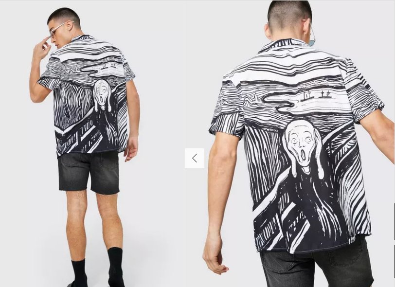 CAMISA CON ESTAMPADO DE LICENCIA DE EDVARD MUNCH - Quierox - Tienda Online