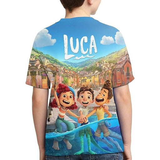 Camiseta animada (Luca) clásica holgada con cuello redondo - Quierox - Tienda Online
