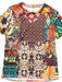 Camiseta corta de manga 3D con cuello redondo, multicolor Afro - Quierox - Tienda Online