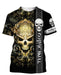 Camiseta Unisex con estampado 3D de calavera y rosa para hombre - Quierox - Tienda Online