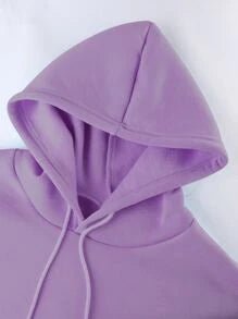 Capucha unicolor con bolsillo de canguro con forro térmico - Quierox - Tienda Online