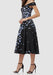 Carmen Marc Valvo Vestido Jacquard negro al hombro - Quierox - Tienda Online