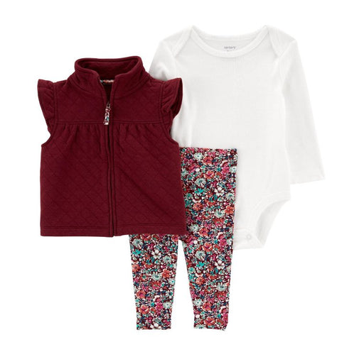 CARTERS Conjunto de chaleco de punto doble para bebé de 3 piezas - Quierox - Tienda Online