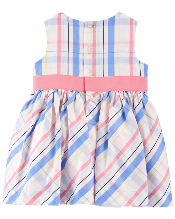 Carter's Vestido De Satén De Plumas A Cuadros - Quierox - Tienda Online