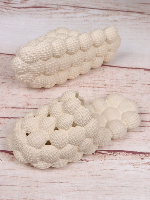 Chanclas huecas de la burbuja del detalle, las señoras beige de moda del color sólido - Quierox - Tienda Online