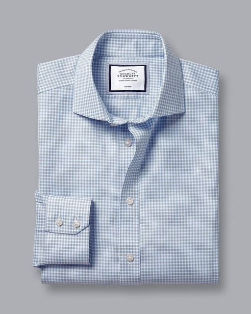 Charles Tyrwhitt Camisa a cuadros mini y cuello italiano - Quierox - Tienda Online