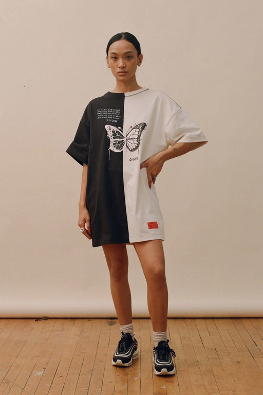 CHNGE Vestido estilo camiseta con mariposas - Quierox - Tienda Online
