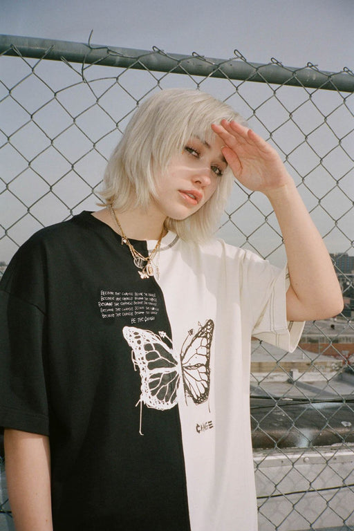 CHNGE Vestido estilo camiseta con mariposas - Quierox - Tienda Online