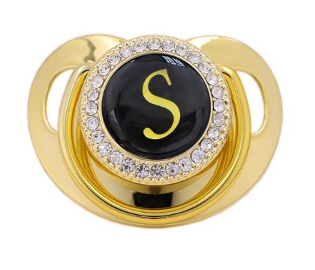 Chupete de bebé Bling letras iniciales - Quierox - Tienda Online