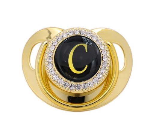 Chupete de bebé Bling letras iniciales - Quierox - Tienda Online