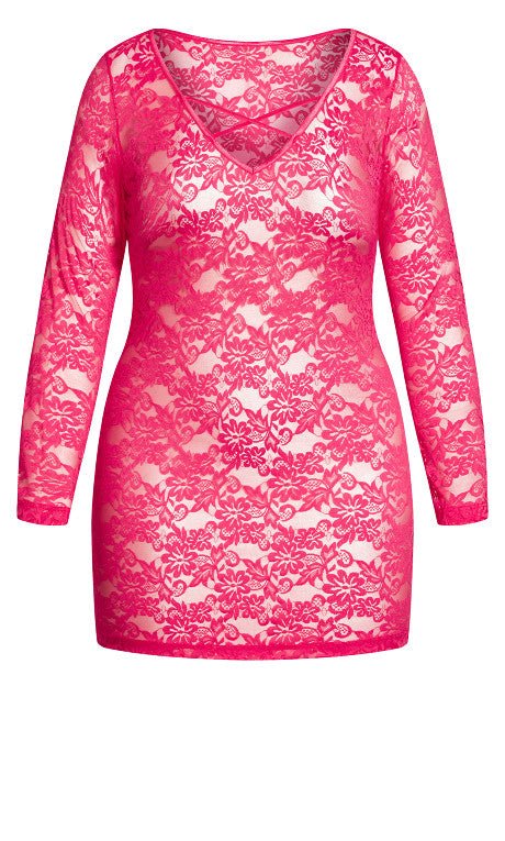 CITY CHIC FOX & ROYAL Camisón de encaje transparente - Quierox - Tienda Online