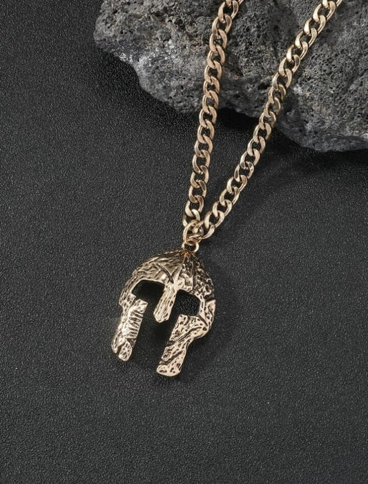 Collar con colgante de casco espartano - Quierox - Tienda Online