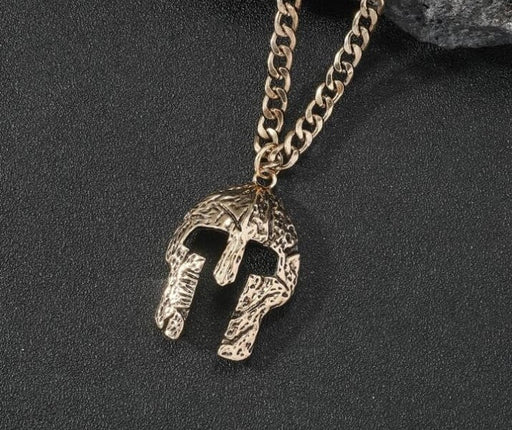 Collar con colgante de casco espartano - Quierox - Tienda Online