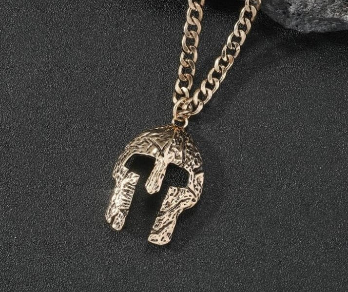 Collar con colgante de casco espartano - Quierox - Tienda Online