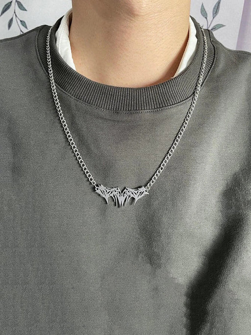 Collar con colgante geométrico de acero inoxidable para hombres - Quierox - Tienda Online