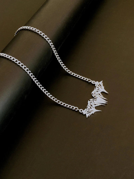 Collar con colgante geométrico de acero inoxidable para hombres - Quierox - Tienda Online