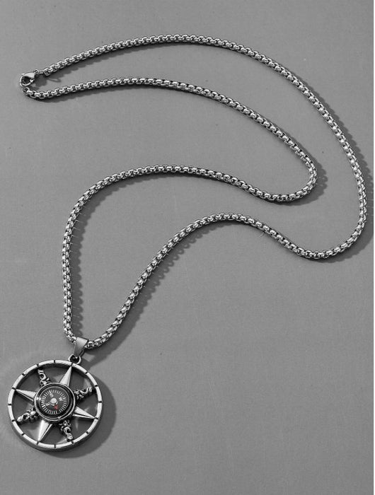 Collar con dije de brújula para chicos - Quierox - Tienda Online