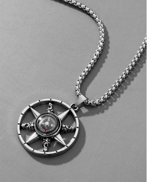 Collar con dije de brújula para chicos - Quierox - Tienda Online