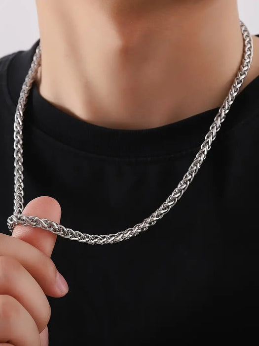 Collar De Acero Inoxidable Minimalista De 6 Mm Para Hombres - Quierox - Tienda Online