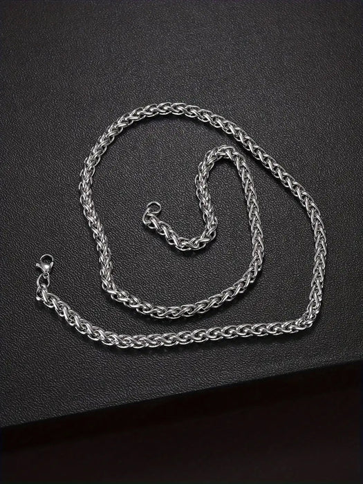 Collar De Acero Inoxidable Minimalista De 6 Mm Para Hombres - Quierox - Tienda Online