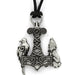 Collar nórdico Odin Thors de lobo y cuervo con colgante de pájaros antiguos - Quierox - Tienda Online