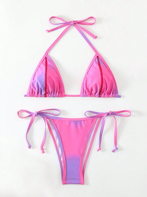Conjunto De Bikini De Triángulo Con Degradado - Quierox - Tienda Online