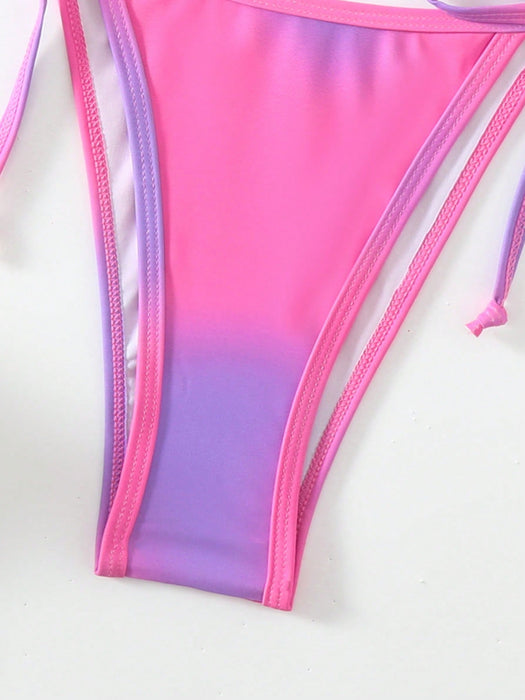 Conjunto De Bikini De Triángulo Con Degradado - Quierox - Tienda Online