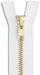 Cremallera de metal de 28.0 in, color blanco, latón dorado - Quierox - Tienda Online