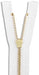 Cremallera de metal de 28.0 in, color blanco, latón dorado - Quierox - Tienda Online