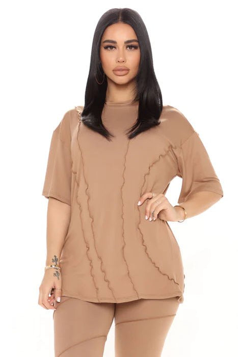 FASHION NOVA BLUSA Follow The Leader - Taupe - Quierox - Tienda Online