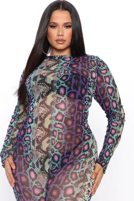 Snake print jumpsuit fashion nova shop