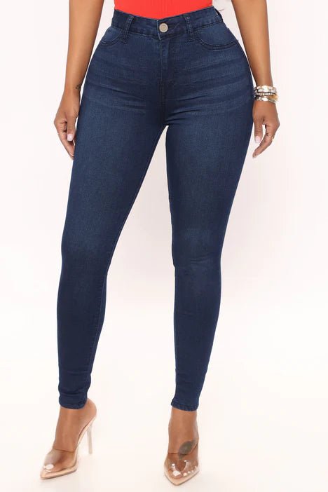 FASHION NOVA Vaqueros tobilleros de talle alto Oooh Girl - Denim oscuro - Quierox - Tienda Online