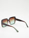 Gafas de sol extragrandes de estilo degradado de marrón a verde de ASOS DESIGN - Quierox - Tienda Online