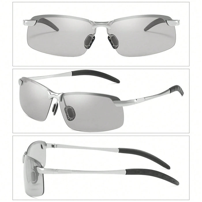 Gafas De Sol Polarizadas Cromadas Para Bicicleta Sin Marco - Quierox - Tienda Online