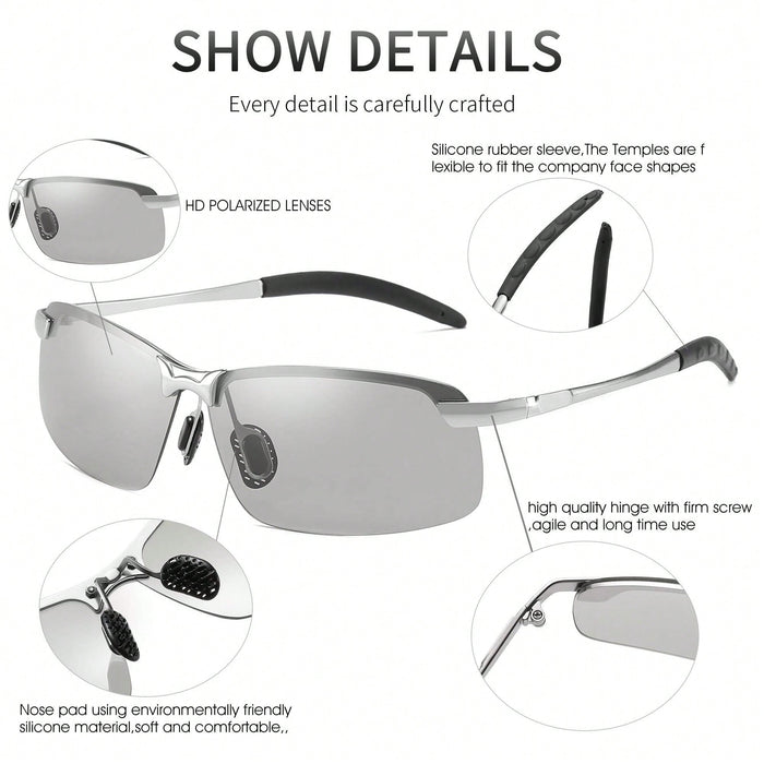 Gafas De Sol Polarizadas Cromadas Para Bicicleta Sin Marco - Quierox - Tienda Online