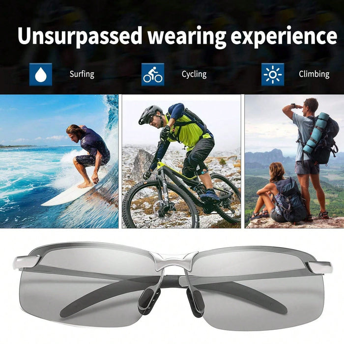 Gafas De Sol Polarizadas Cromadas Para Bicicleta Sin Marco - Quierox - Tienda Online