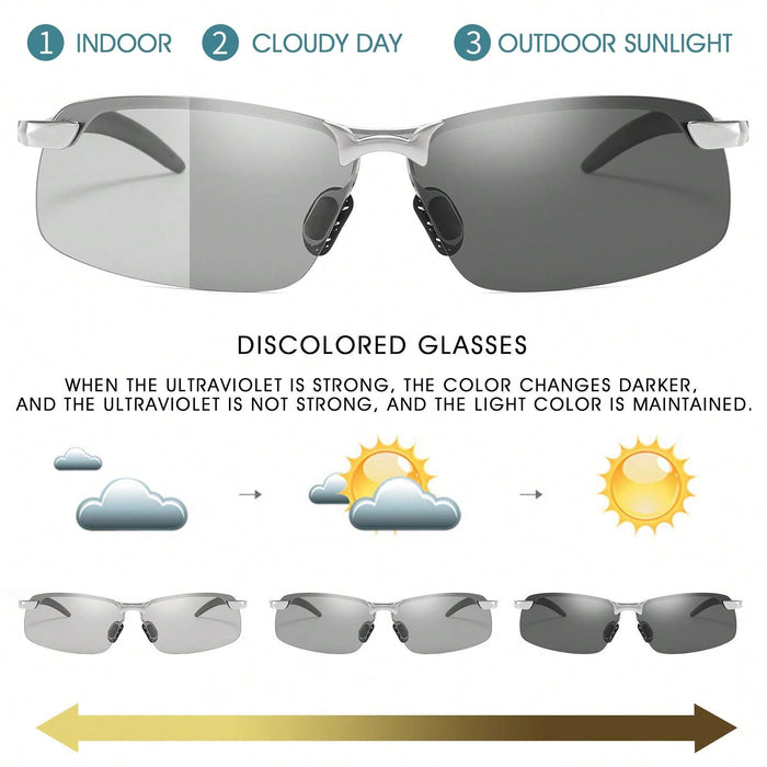 Gafas De Sol Polarizadas Cromadas Para Bicicleta Sin Marco - Quierox - Tienda Online