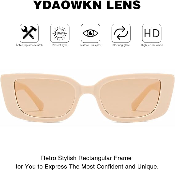 Gafas de sol rectangulares para mujer color beige - Quierox - Tienda Online