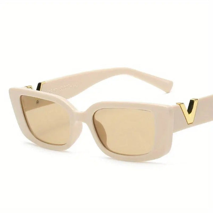 Gafas de sol rectangulares para mujer color beige - Quierox - Tienda Online