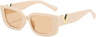Gafas de sol rectangulares para mujer color beige - Quierox - Tienda Online