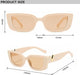 Gafas de sol rectangulares para mujer color beige - Quierox - Tienda Online