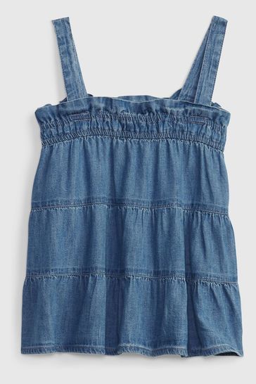 GAP Top sin mangas de mezclilla escalonado - Quierox - Tienda Online