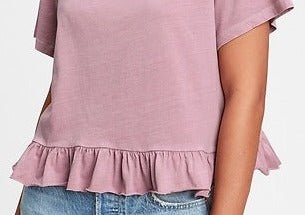 GAP Vintage Cropped Ruffle T-Shirt - Quierox - Tienda Online