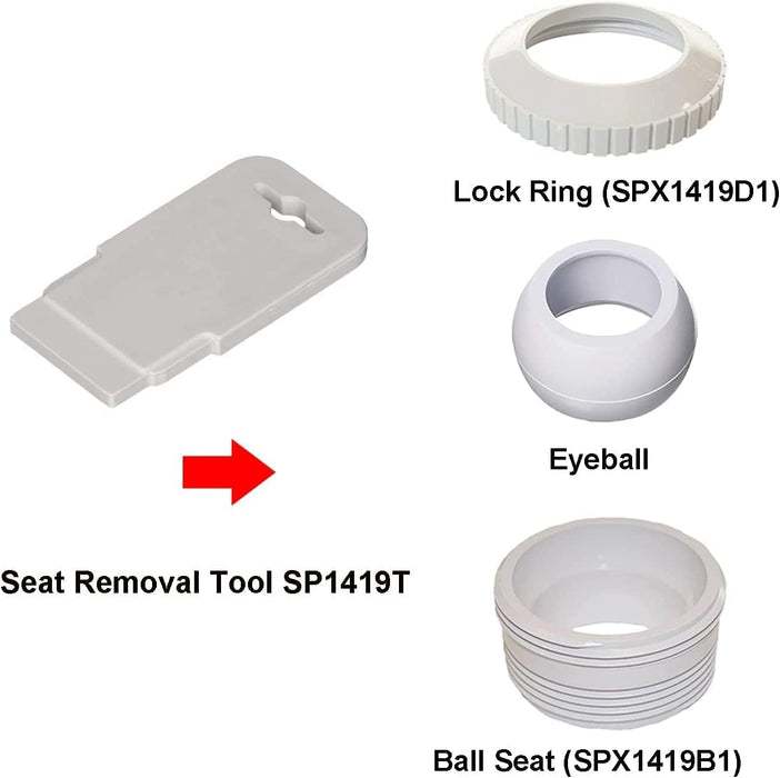 Globo ocular de Piscina y spa 5 en un paquete /Blanco Ajustable - Quierox - Tienda Online