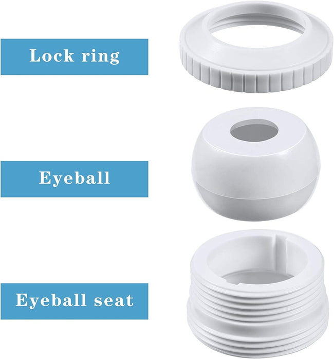 Globo ocular de Piscina y spa 5 en un paquete /Blanco Ajustable - Quierox - Tienda Online