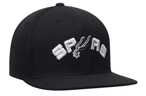 Gorra ajustable snapback con lana negra de Mitchell & Ness de los San Antonio - Quierox - Tienda Online
