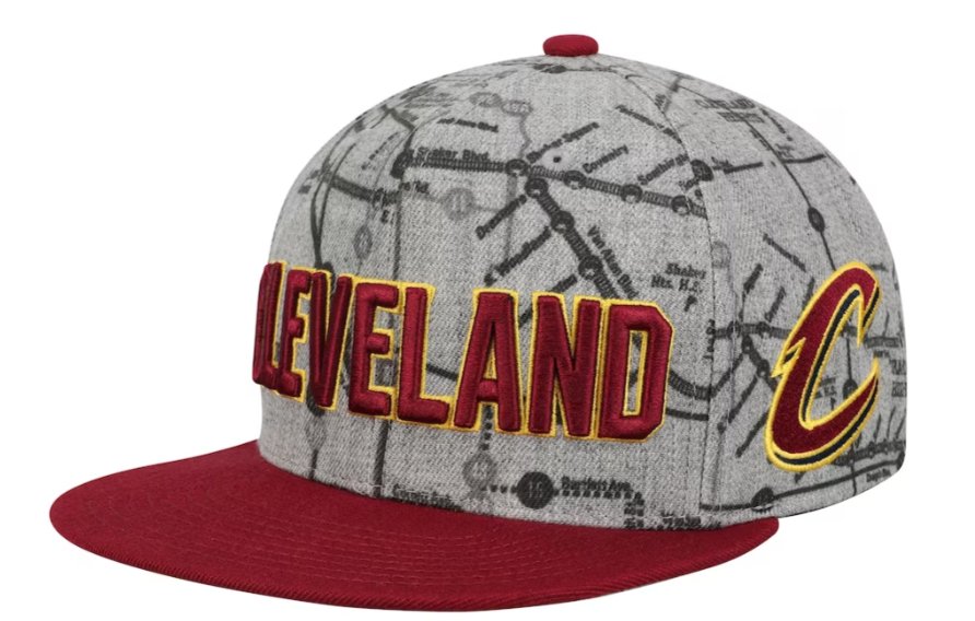 Gorra ajustable snapback gris Metro de Mitchell & Ness de los Cleveland Cavaliers - Quierox - Tienda Online