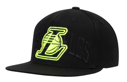 Gorra snapback ajustable de neón ultra tonal negra de Mitchell & Ness de Los Angeles Lakers - Quierox - Tienda Online