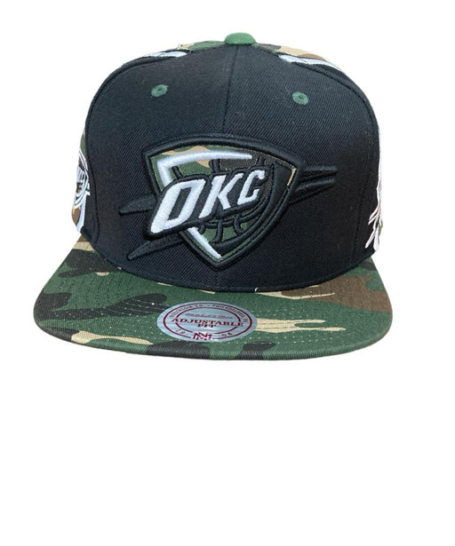 Gorra snapback recta negra de camuflaje Oklahoma City Thunder Mitchell & Ness - Quierox - Tienda Online