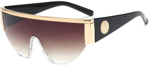 HAOMAO Hombres Mujeres Gafas de Sol de Metal de Medio Marco - Quierox - Tienda Online